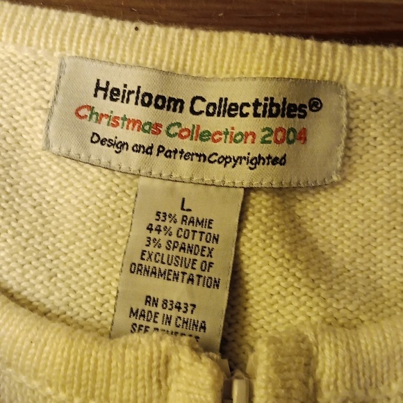 Vintage 2004 Heirloom Collectables large Ugly Christmas Sweater - Picture 5 of 5